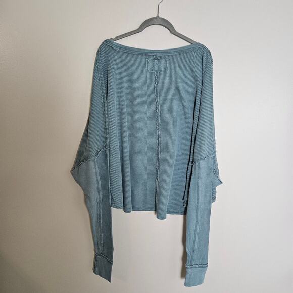 NWOT We The Free  Microphone Drop Thermal Oversized Slouchy Thumbholes Sz Medium - Picture 11 of 15